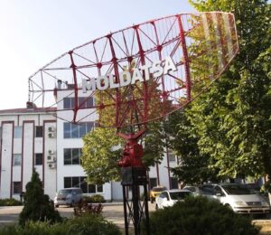 Antena cu denumirea MoldATSA. Foto: International Airport "Eugen Doga" Chisinau